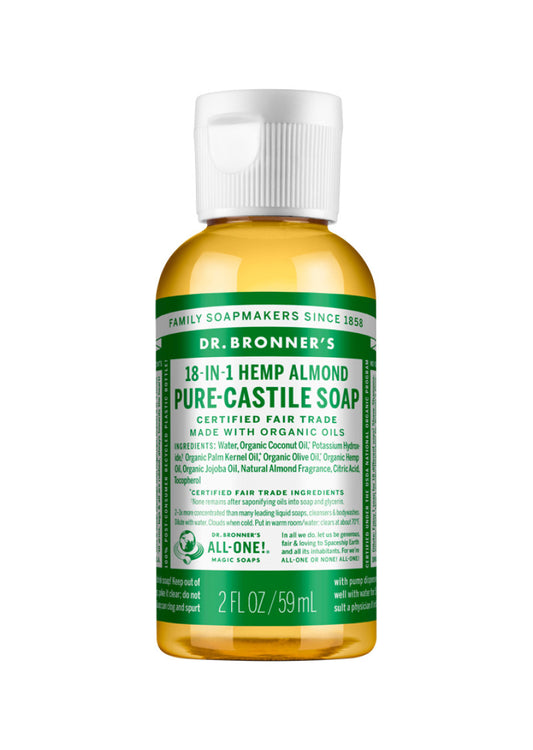 Dr. Bronner's Pure Castile Soap Liq (hemp) Almond 59ml