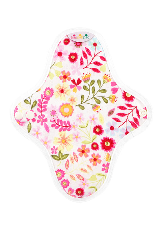 Hannah Pad Org Cotton Reusable Cloth Pad Pantyliner Extra Grip x 2 Pack