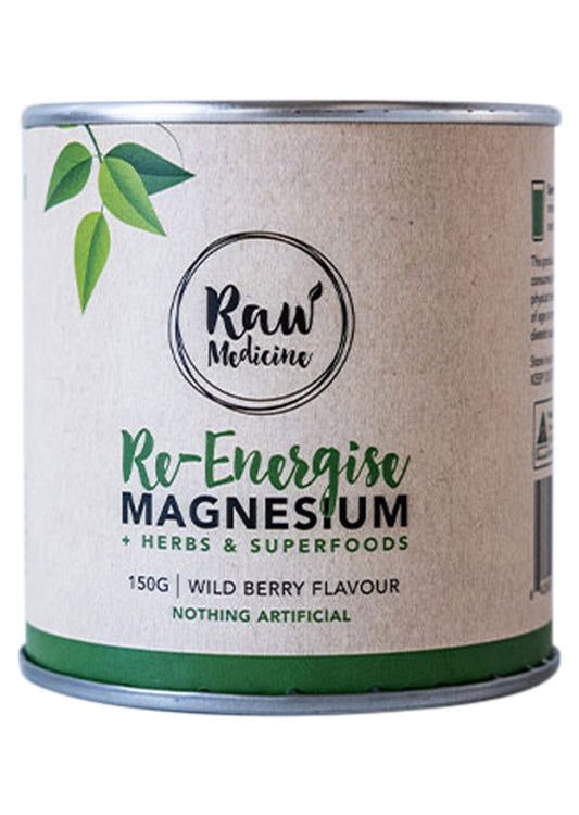 Raw Medicine Re Energise Magnesium (Wild Berry) 150g