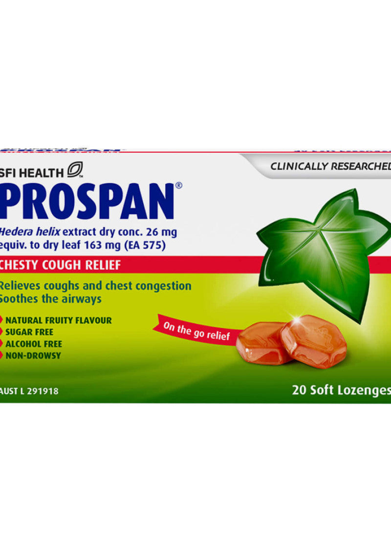 SFI Health Prospan Chesty Cough Relief Soft Lozenges x 20 Pack