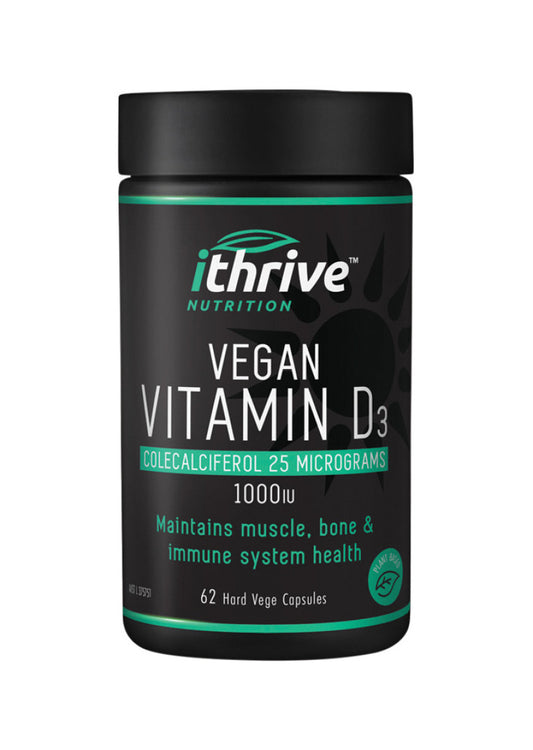 iThrive Vegan Vitamin D3 1000IU 62c