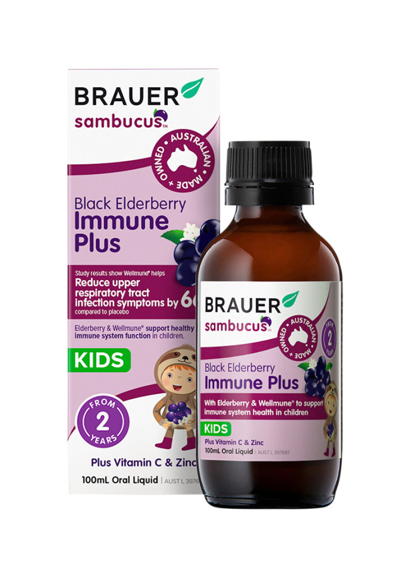 Brauer Sambucus Black Elderberry Kids Immune Plus 100ml