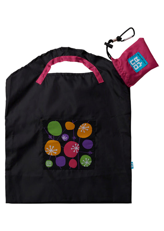 Onya Reusable Shopping Bag Black Retro (Small)