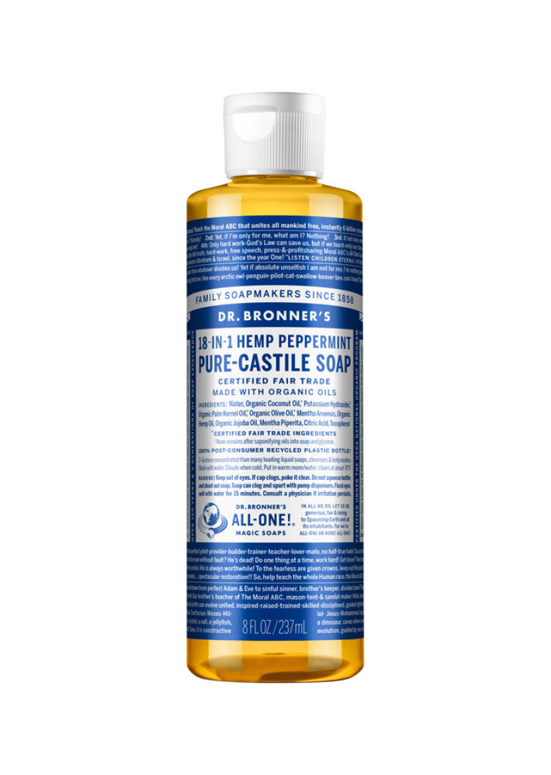 Dr. Bronners Pure Castile Soap Liq (hemp) Peppermint 237ml