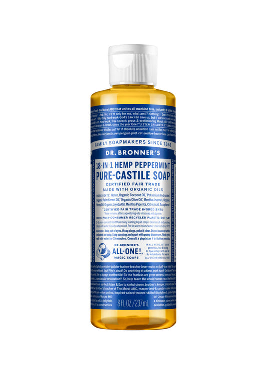 Dr. Bronner's Pure Castile Soap Liquid (Hemp 18 in 1) Peppermint 237ml