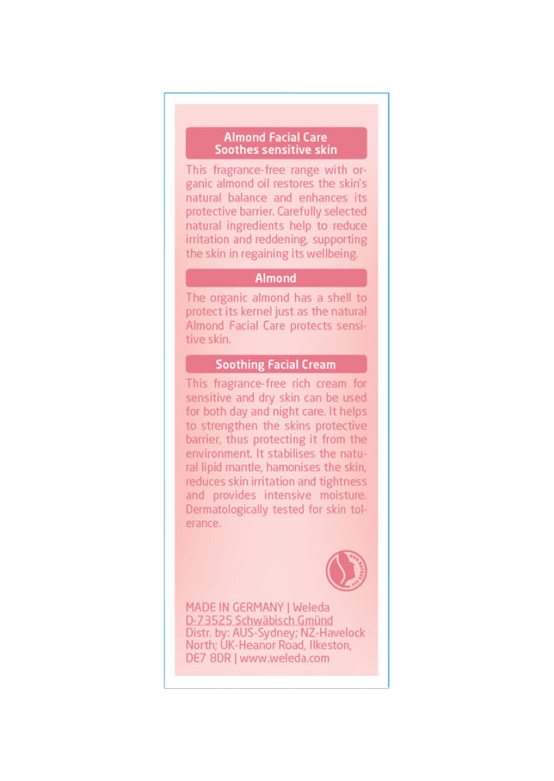 Weleda Org Facial Cream Sensitive (Almond) 30ml