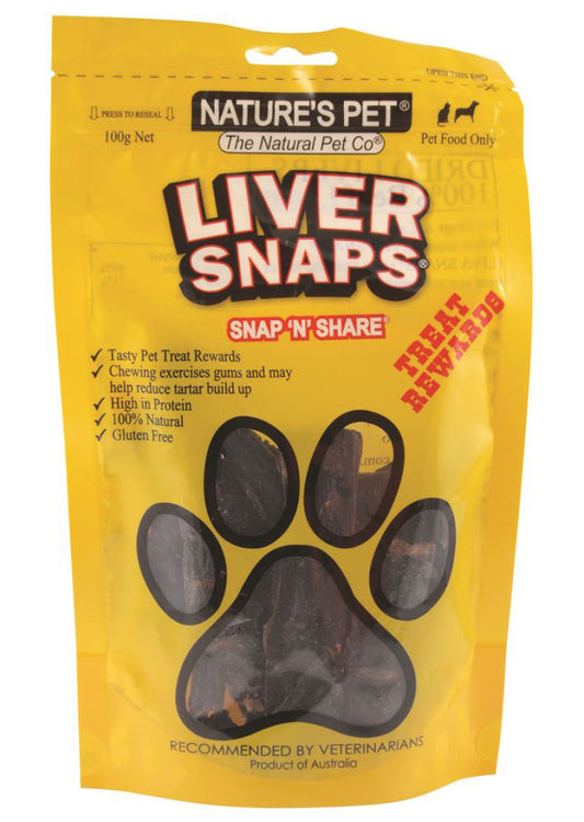 Nature's Pet Liver Snaps 100g