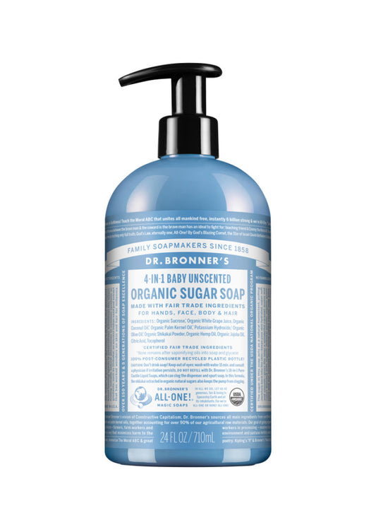 Dr. Bronner's Org Sugar Soap Unscented (baby) (pump) 710ml