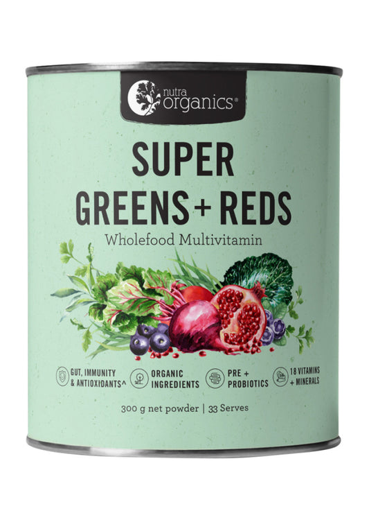 Nutra Organics Super Greens Plus Reds 300g