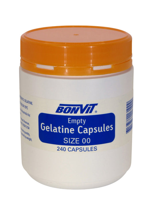 Bonvit Empty Gelatine Capsules Oo Size 240 Capsules