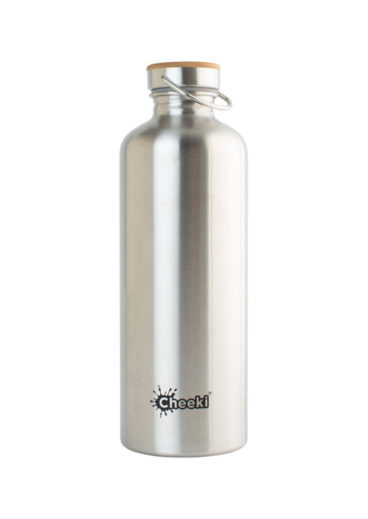 Cheeki Stainless Steel Bottle Thirsty Max Silver 1.6l