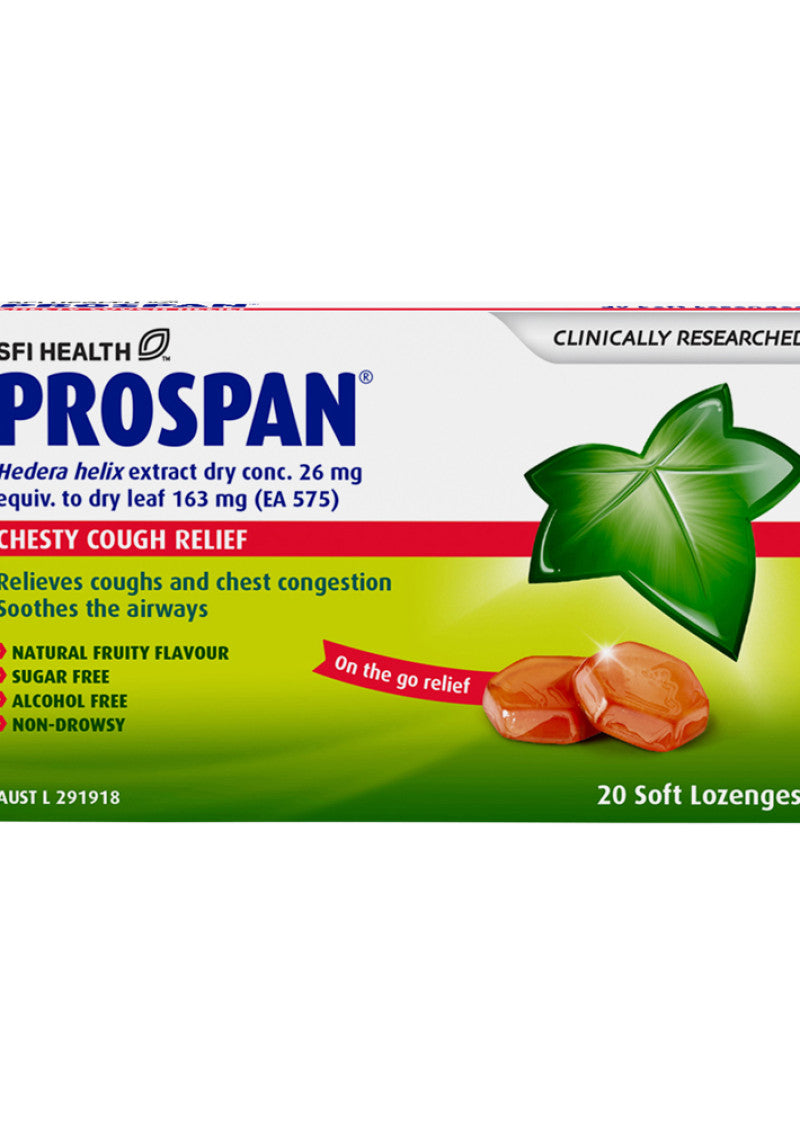 SFI Health Prospan Chesty Cough Relief Soft Lozenges x 20 Pack