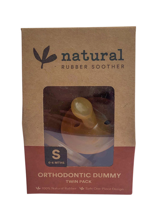 Nat Rubber Soother Orthodontic Dummy Small Twin