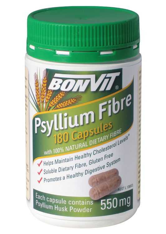 Bonvit Psyllium Fibre Capsules 550mg 180c