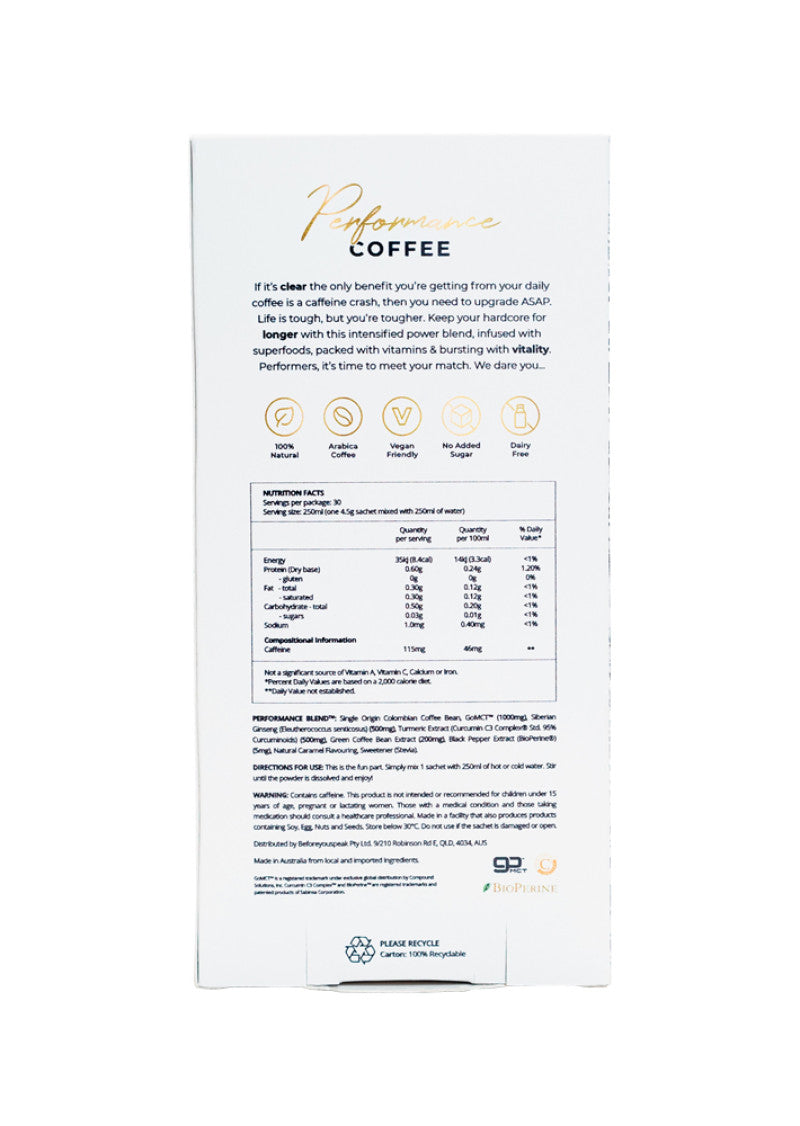 Before You Speak Coffee Performance Caramel 4.5g x 30 Pack