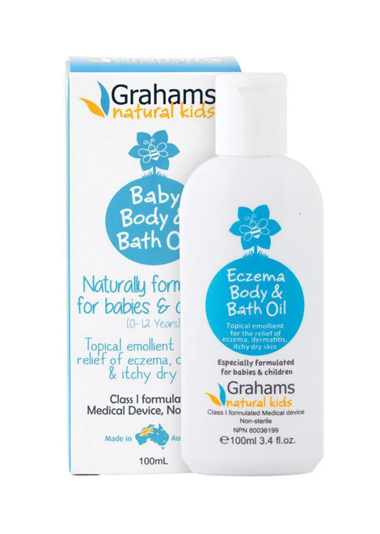 Grahams Natural Baby Eczema Body And Bath Oil 100ml