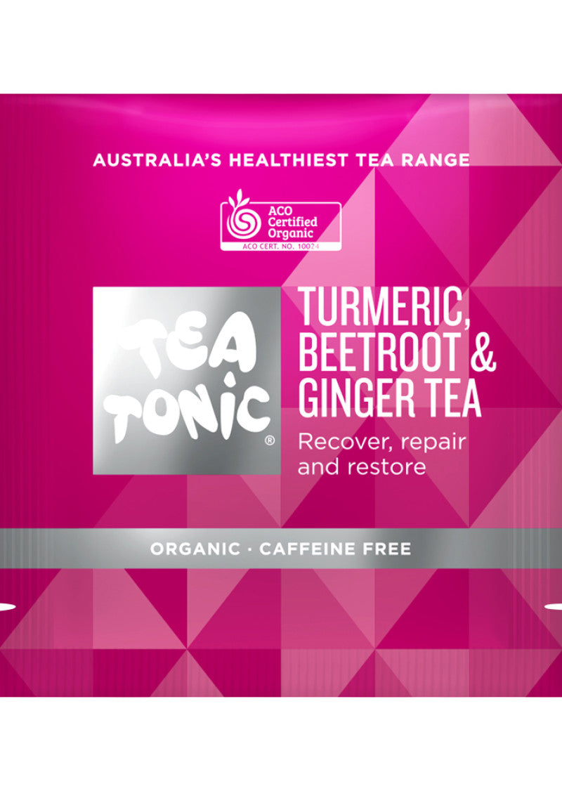 Tea Tonic Organic Turmeric Beetroot Ginger Tea x 20 Tea Bags