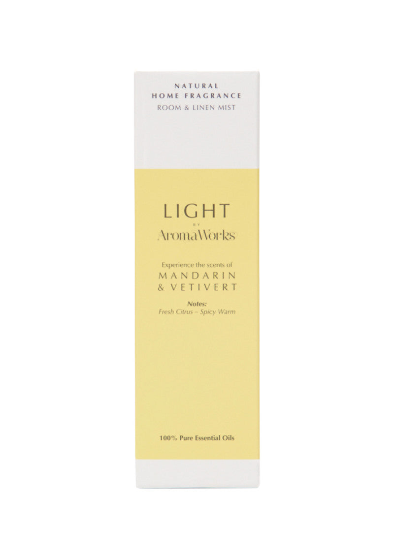 AromaWorks Light Room and Linen Mist Mandarin and Vetivert 100ml