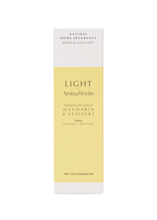 AromaWorks Light Room and Linen Mist Mandarin and Vetivert 100ml