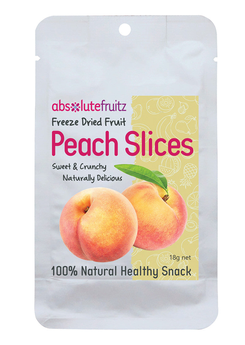 Absolutefruitz Freeze Dried Peach Slices 18g