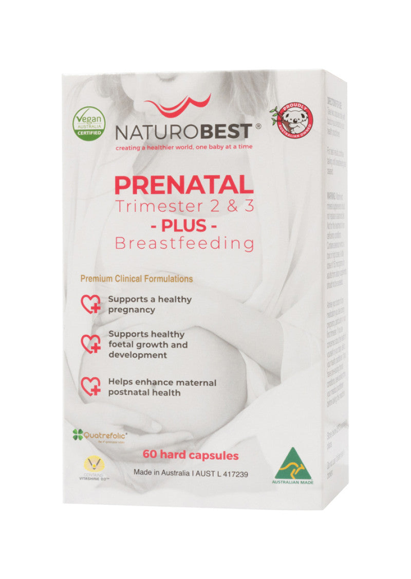 NaturoBest Prenatal Trimester 2 and 3 Plus Breastfeeding 60c