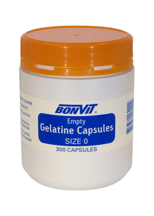 Bonvit Empty Gelatine Capsules Size '0' 300c