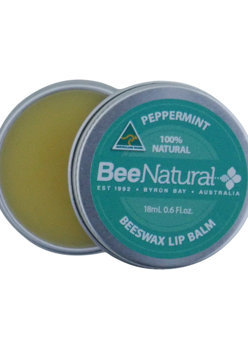 Bee Natural Lip Balm Tin Peppermint 18ml