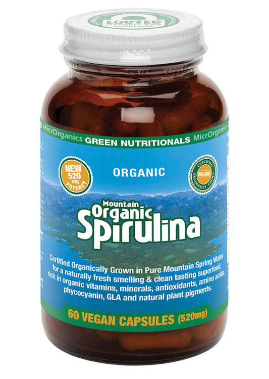 Green Nutritionals Org Spirulina Mountain 520mg 60vc