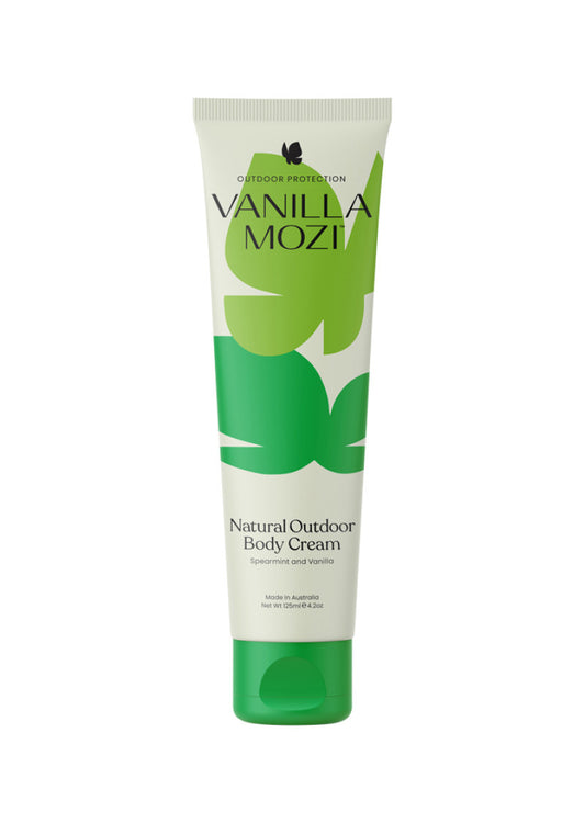 Vanilla Mozi Body Cream Natural Outdoor Spearmint and Vanilla 125ml