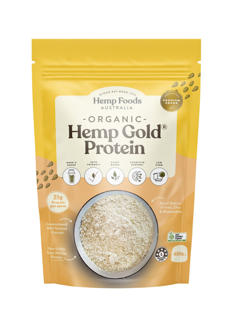 Hemp Foods Aust Organic Hemp Protein Gold 450g