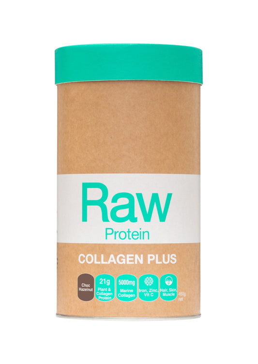 Amazonia Raw Protein Collagen Plus Choc Hazelnut 450g