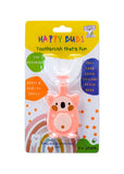 Happy Bubs Toothbrush Silicon U Shape Bear Pink