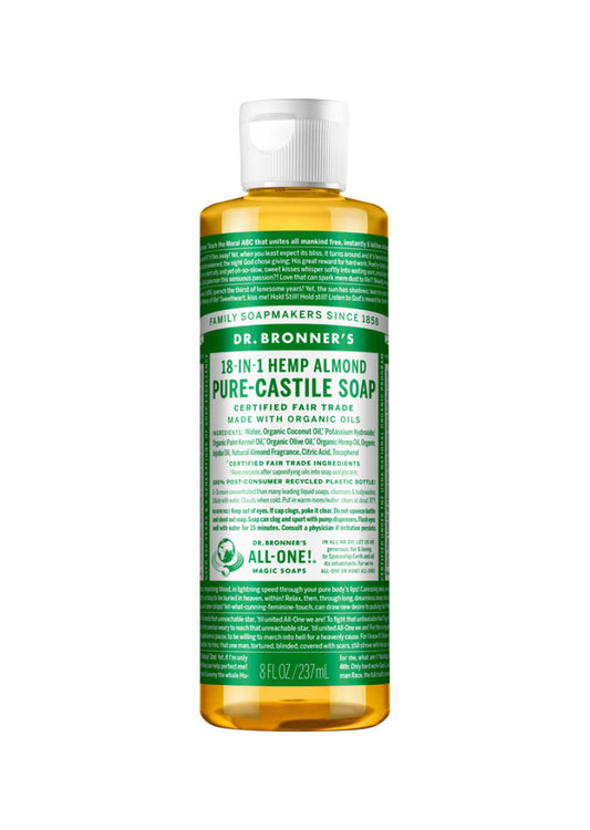 Dr. Bronner's Pure Castile Soap Liq (hemp) Almond 237ml