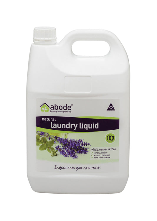 Abode Laundry Liquid (front Top) Lavender Mint 4l