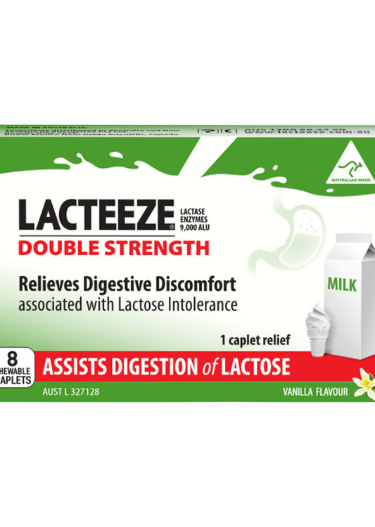 Lacteeze Double Strength Chewable 8c