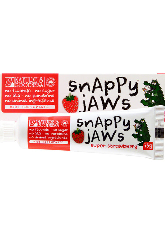 Nat Goodness Snappy Jaws Toothpaste Super Strawberry 75g