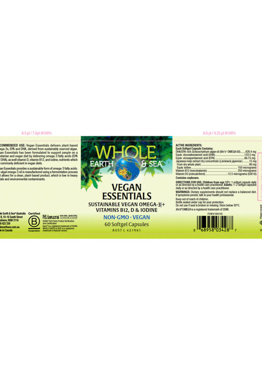 Whole Earth Sea Vegan Essentials 60c