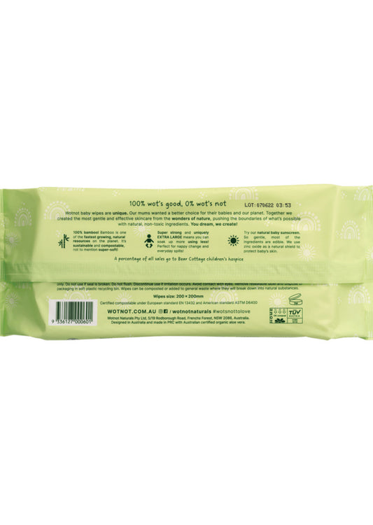 Wotnot Nat Wipes Baby (Soft Pack) x 70 Pack