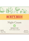 Burts Bees Sensitive Night Cream with Cotton Extract 50g