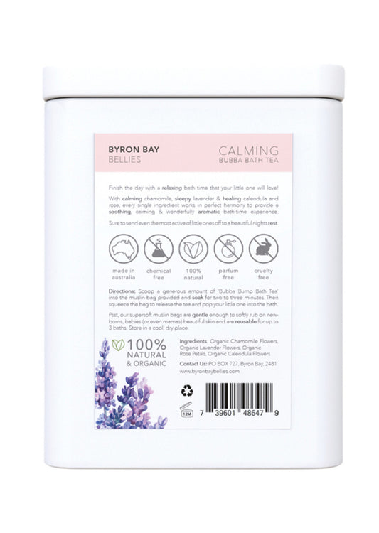 Byron Bay Bellies Org Bubba Bath Tea Calming 50g