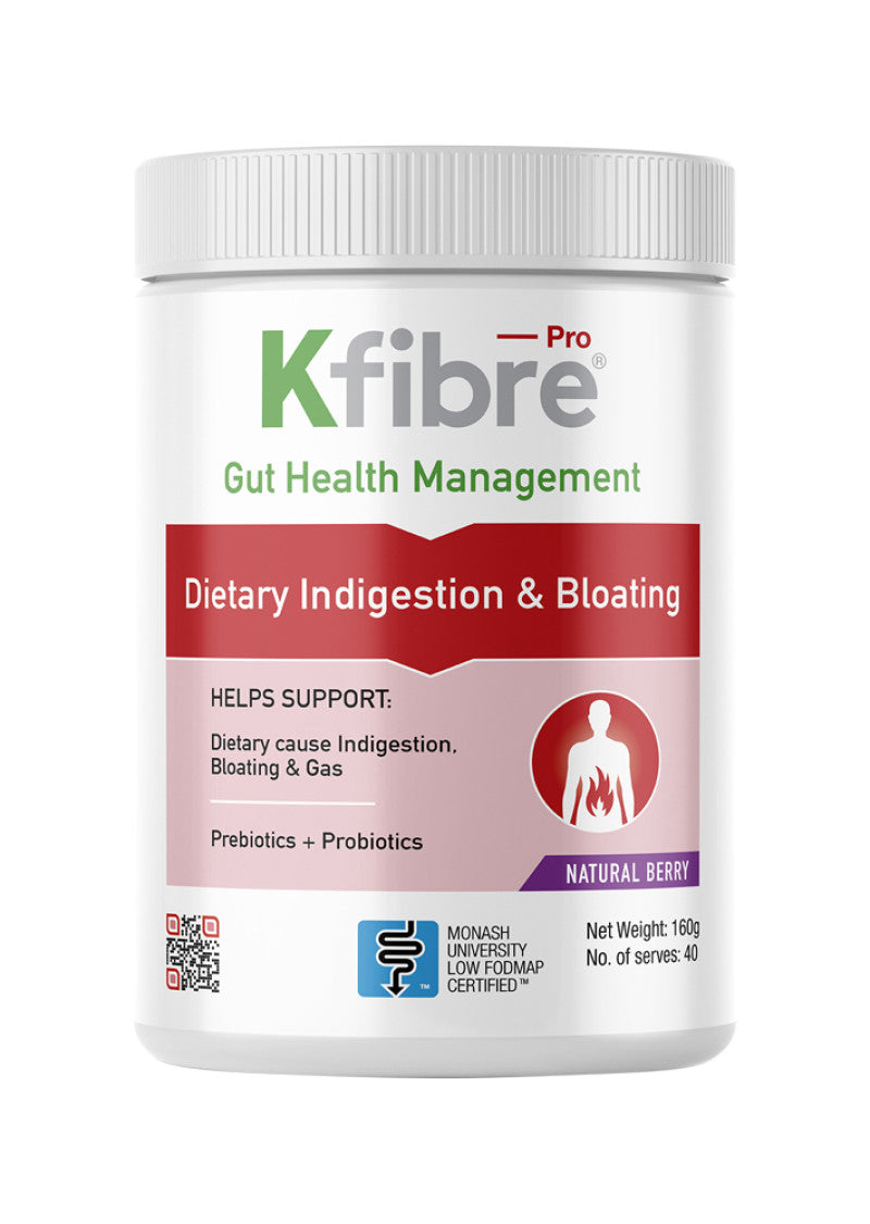 Kfibre Pro Dietary Indigestion and Bloating Natural Berry Tub 160g