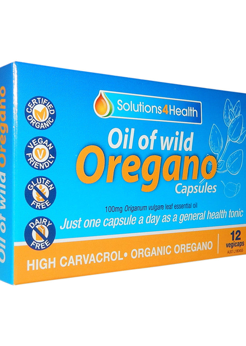 Solut 4 Health Org Oil Wild Oregano Capsules 12vc