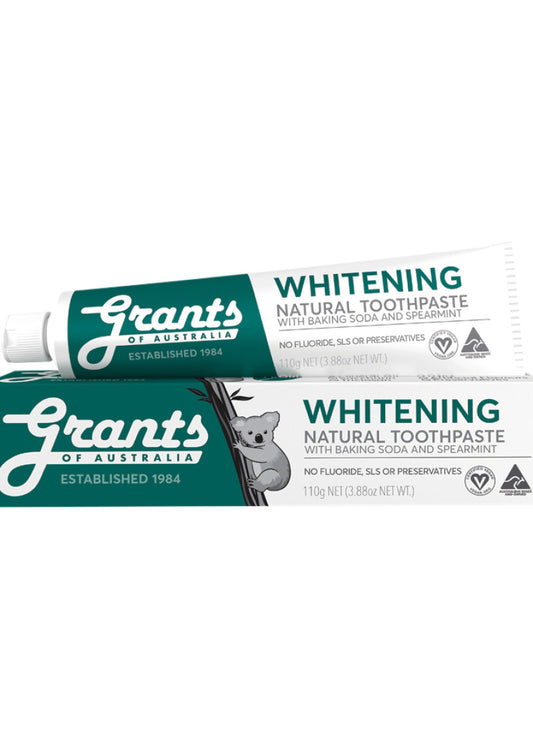 Grants Toothpaste Whitening with Baking Soda and Spearmint 110g