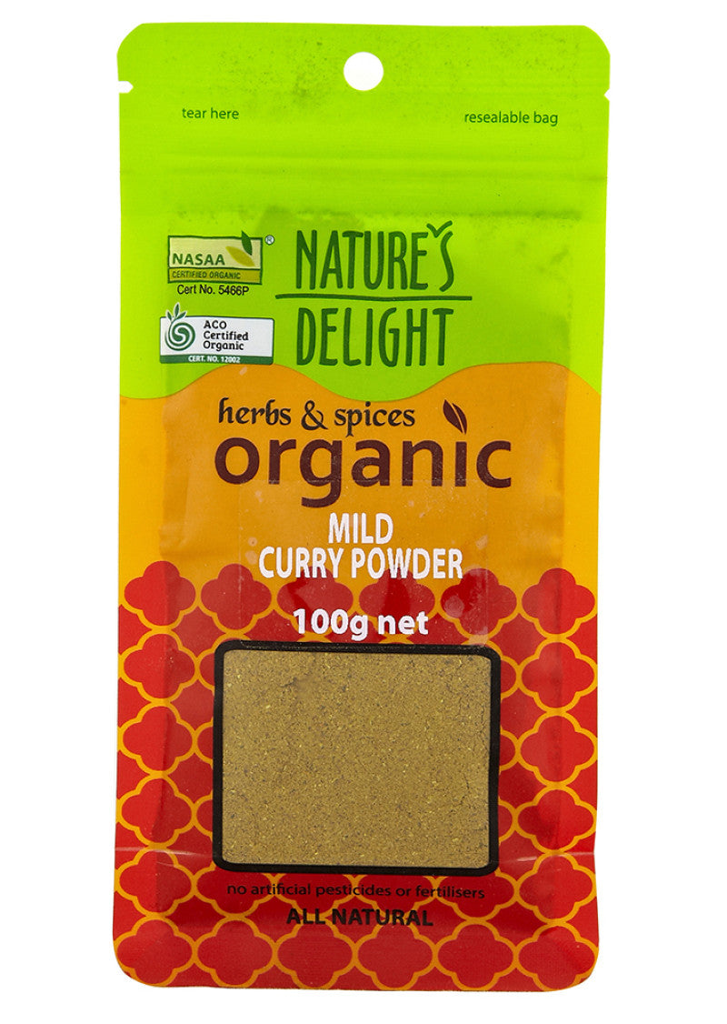 Natures Delight Organic Curry Mild Powder 100g