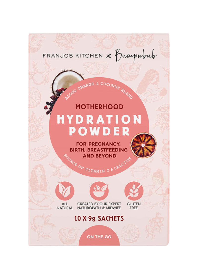 Franjos Kitchen Motherhood Hydration Pwd Blood Orange Coconut Water Sachet 9g x 10Pk