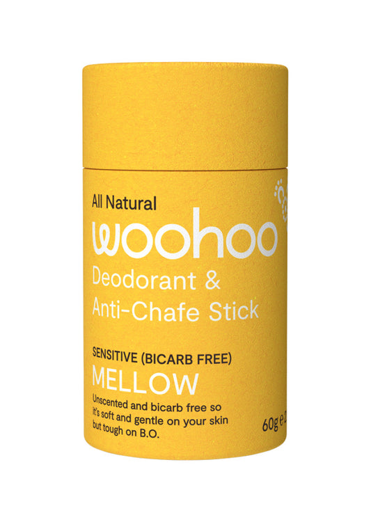 Woohoo Deodorant and Anti Chafe Stick Mellow (Sensitive) 60g