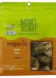 NATURES DELIGHT ORGANIC FIGS DRIED 225G