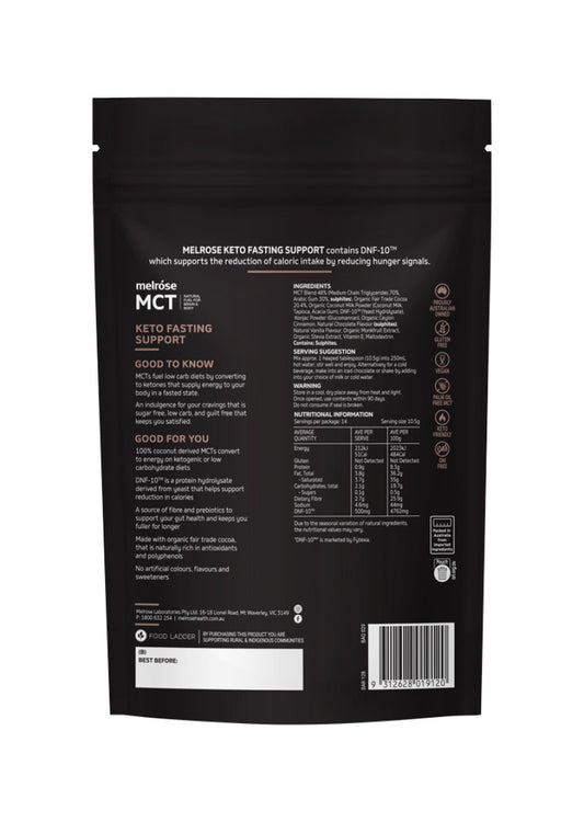 Melrose MCT Keto Fasting Support (Hot Chocolate) 147g