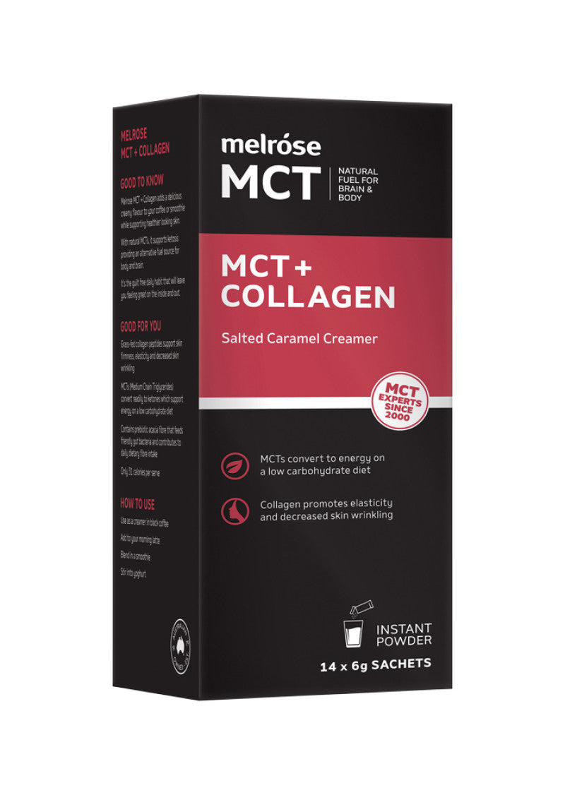 Melrose MCT Collagen Creamer Salted Caramel Sachets 6g x 14 Pack