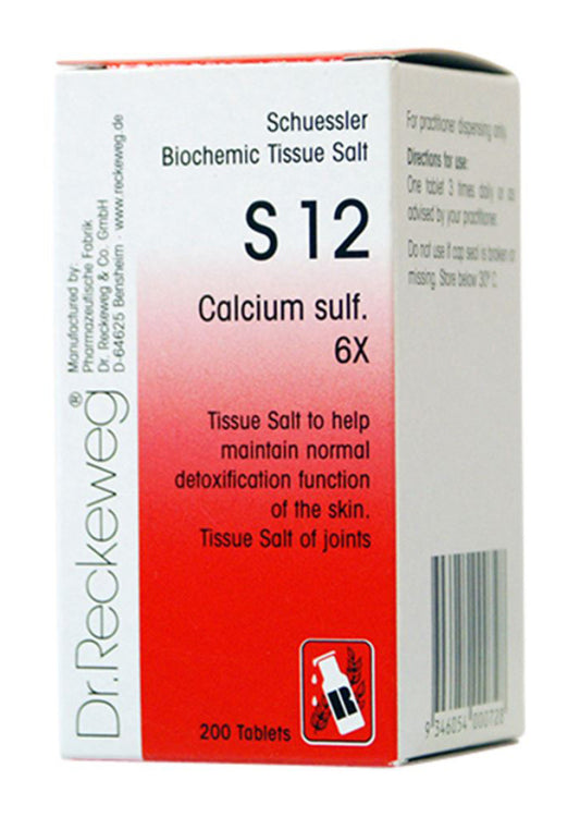 Dr. Reckeweg Schuessler Tiss Salt S12 Calcium Sulph 6x 200t